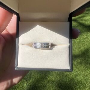 Tiffany & Co. “T” Wide Diamond Ring in 18k White Gold size 5.5